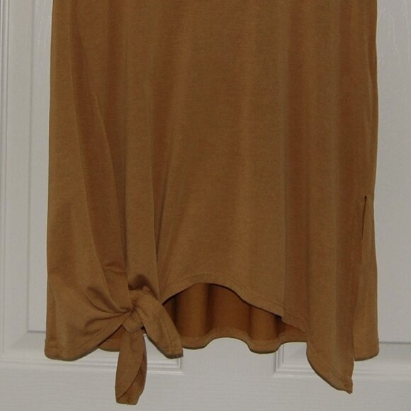 Active USA Women Size S Mustard Short Sleeve Tunic Top - Picture 5 of 7